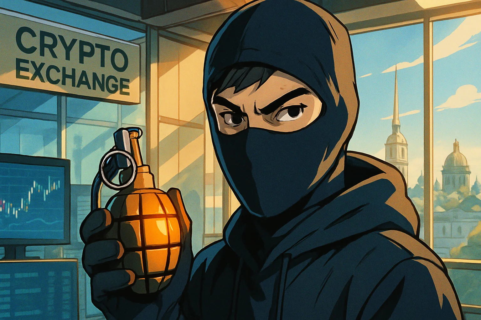 拿仿真手榴弹抢劫交易所！俄罗斯 21 岁男子当场遭捕