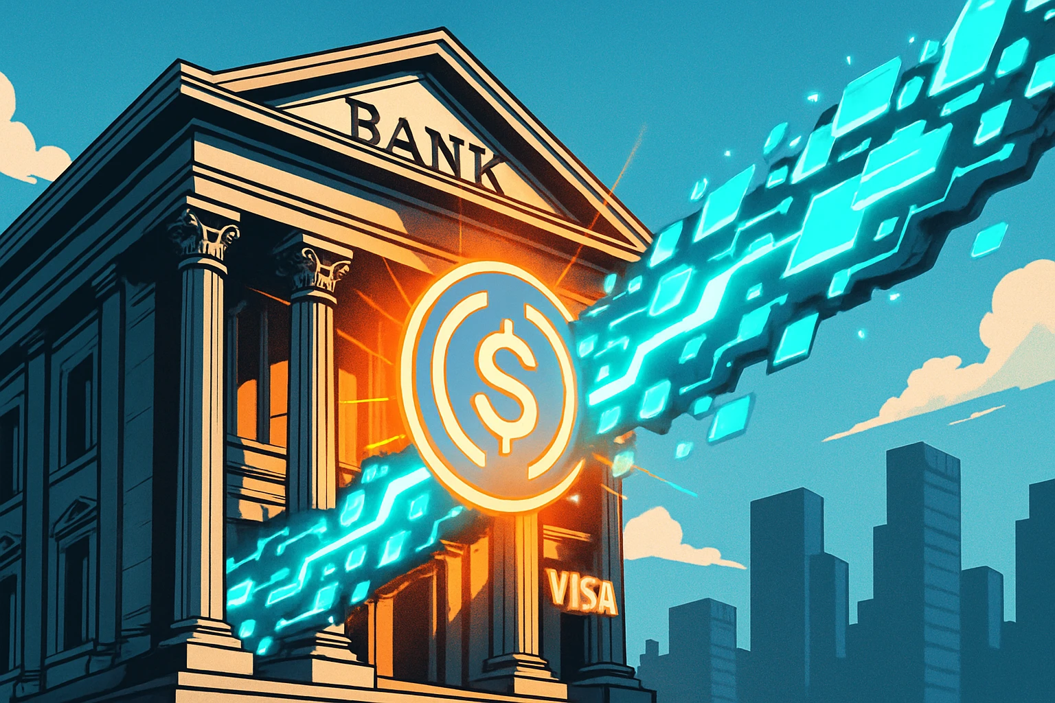 Visa launches USDC stable currency settlement in the United States, and two banks have cooperated to break the weekend vacuum
